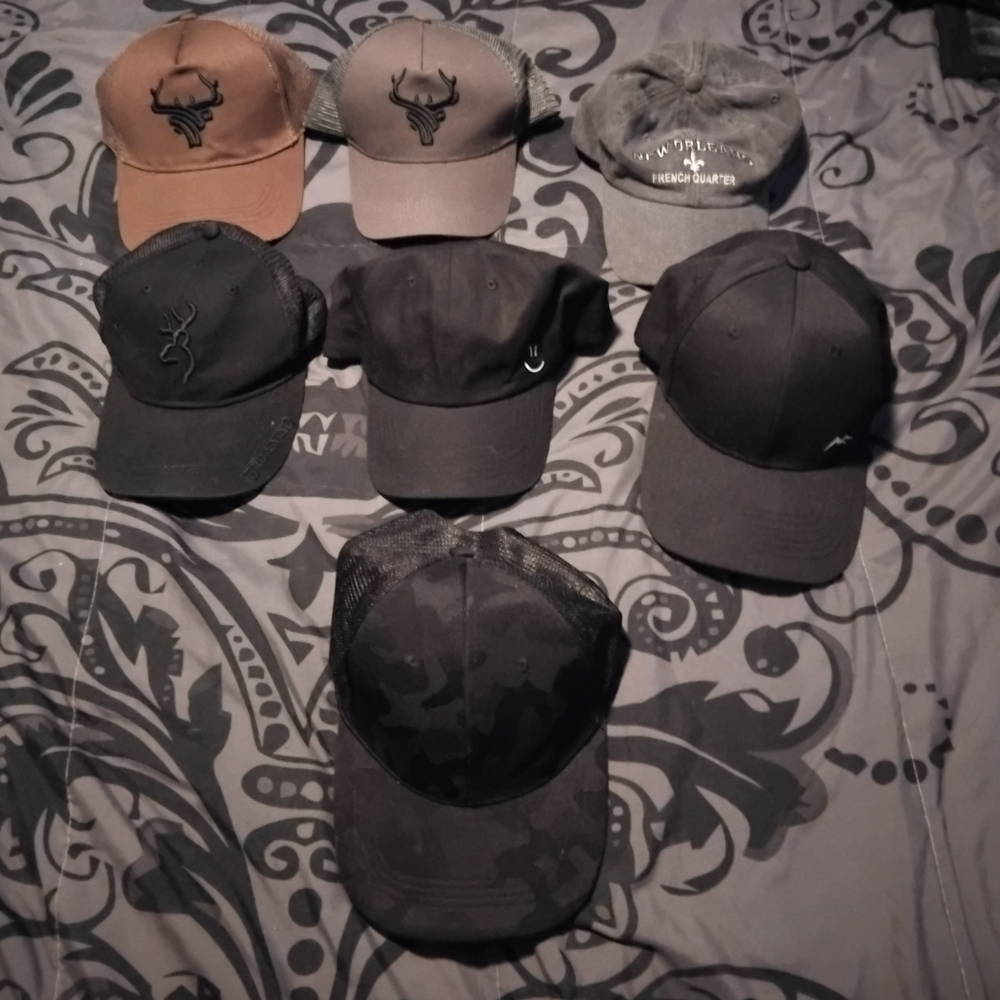 Brown and Black Baseball Caps Collection